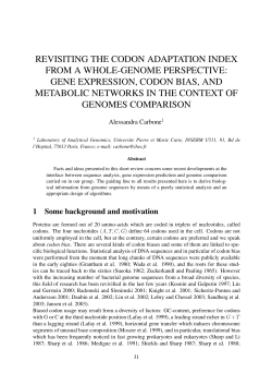 REVISITING THE CODON ADAPTATION INDEX FROM A WHOLE