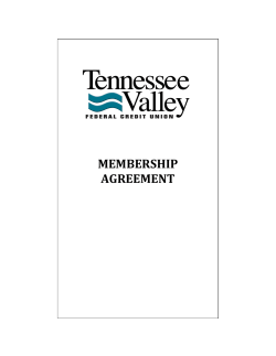 MEMBERSHIP AGREEMENT - tvfcu.com