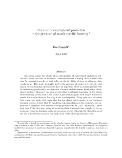 The cost of employment protection in the presence of match