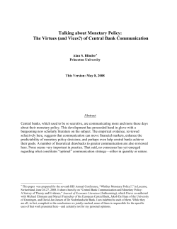 of Central Bank communication - Bank for International Settlements