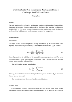 Swirl Number for Non-Reacting and Reacting conditions of