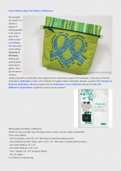 Sew A Makeup Bag That Makes A Difference
