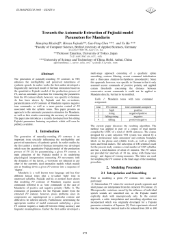Towards the Automatic Extraction of Fujisaki Model Parameters for