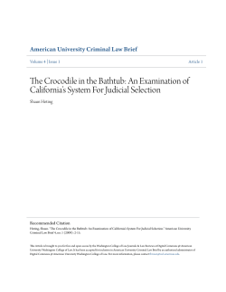 The Crocodile in the Bathtub - Digital Commons @ American