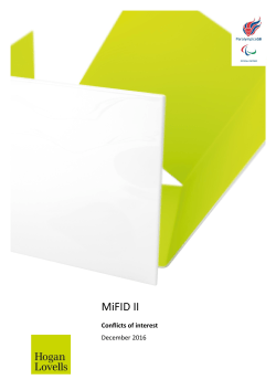 MiFID II - Hogan Lovells