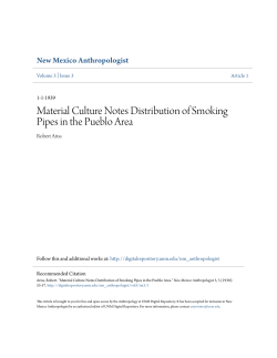 Material Culture Notes Distribution of Smoking Pipes in the Pueblo
