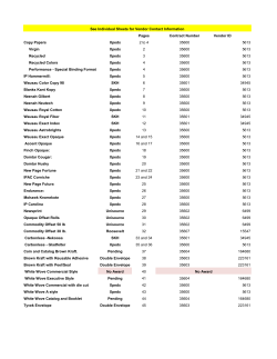 Pages Contract Number Vendor ID Copy Papers Xpedx 2 to 4
