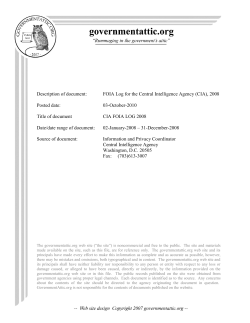 (CIA), 2008 - Government Attic