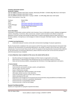 CISA-101 Syllabus - JavaScript required