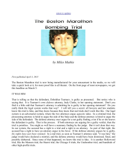The Boston Marathon Bombing Trial