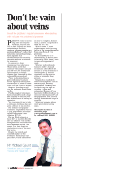 Don`t be vain about veins