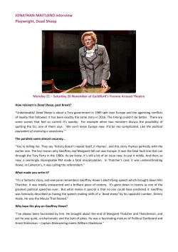 JONATHAN MAITLAND Interview Playwright, Dead Sheep