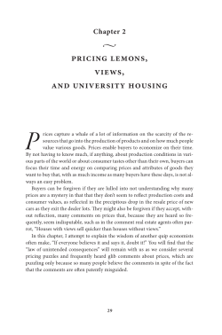Pricing Lemons, Views, and University Housing