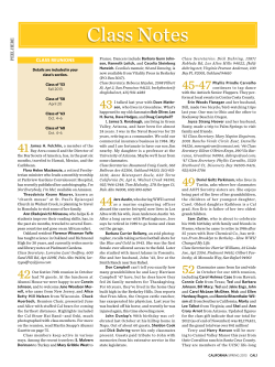 Class Notes - Cal Alumni Association