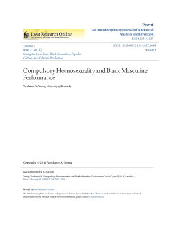 Compulsory Homosexuality and Black Masculine Performance