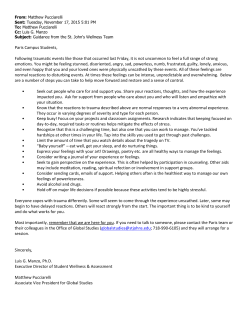 Paris Campus Students, Following traumatic events like those that