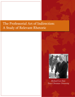 The Professorial Art of Indirection