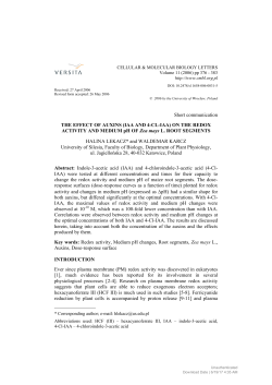 The effect of auxins (IAA and 4-Cl-IAA) on the redox activity and