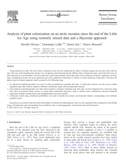 Analysis of plant colonization on an arctic moraine since