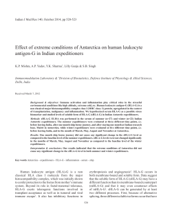 Effect of extreme conditions of Antarctica on human