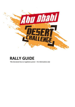 rally guide - Abu Dhabi Desert Challenge