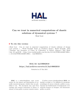 Can we trust in numerical computations of chaotic solutions of