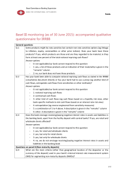 Basel III monitoring (as of 30 June 2015): accompanied qualitative