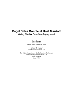 Bagel Sales Double at Host Marriott using QFD