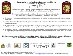 Bicentennial of the Louisiana Purchase Land Survey THE Point of