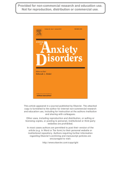 The Family Transmission of Anxiety from Parent to Child
