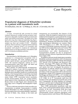 Case Reports - American Academy of Pediatric Dentistry