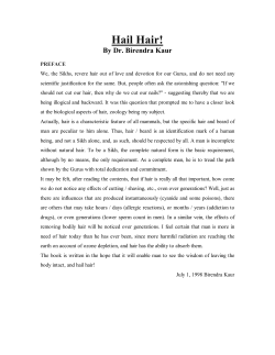 Hail Hair - Sikh Missionary Society