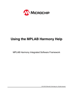 Using the MPLAB Harmony Help