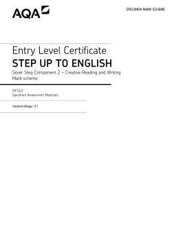 ELC English Specimen mark scheme Silver Step Component 2