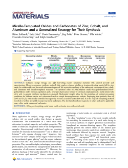 Micelle-Templated Oxides and Carbonates of Zinc, Cobalt, and