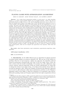 Playing Games with Approximation Algorithms.