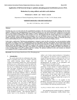 Application of full factorial design to optimize