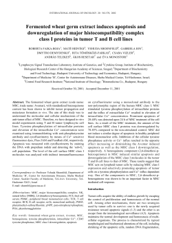 Fermented wheat germ extract induces