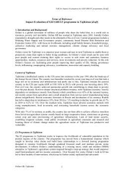 1 Terms of Reference Impact Evaluation of GIZ