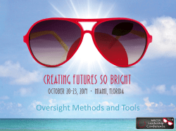 Oversight Methods and Tools - CMU Center for Charter Schools