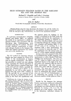 high nitrogen fixation rates in the sargasso sea and the arabian sea