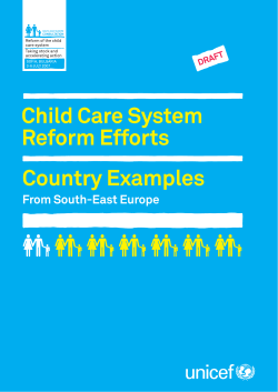 Child Care System Reform Efforts: Country examples from