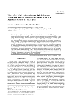 Effect of 12 Weeks of Accelerated Rehabilitation Exercise on Muscle
