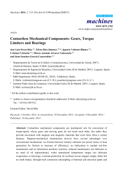 Contactless Mechanical Components: Gears, Torque Limiters and