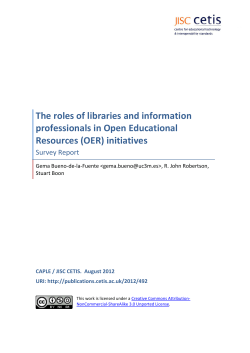 (OER) initiatives - Cetis LLp publications
