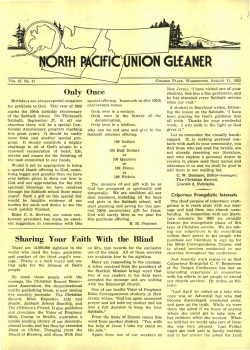 The North Pacific Union Gleaner for 1952