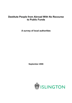 Destitute People from Abroad With No Recourse to