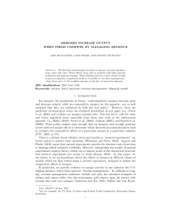 Mergers Increase Output When Firms Compete by Managing Revenue