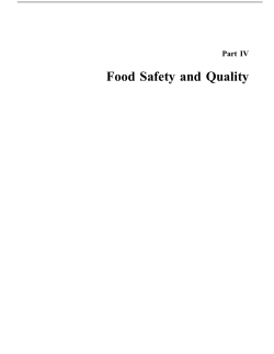 Food Safety and Quality