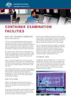 Fact Sheet - Container Examination Facilities (Aug 2005)